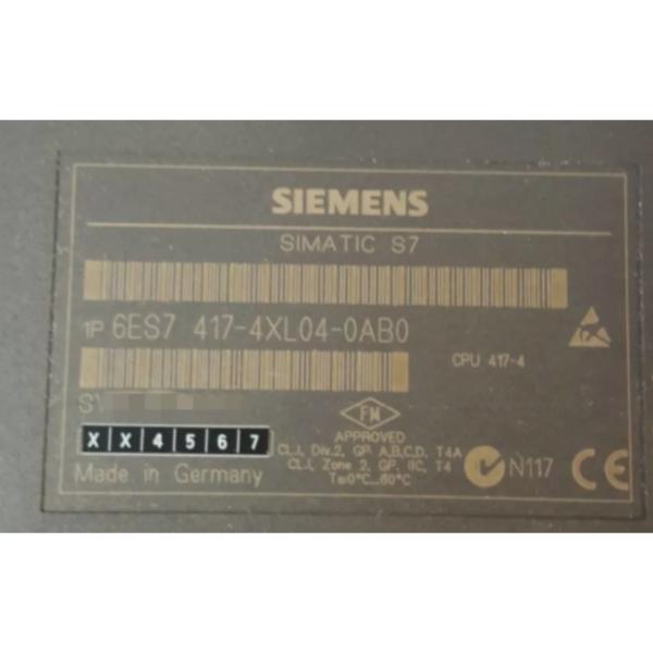 SIEMENS 6ES7417-4XL04-0AB0 SIMATIC S7-400, CPU 417-4 CENTRAL PROCESSING UNIT