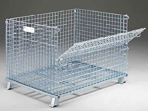 Cheap Collapsible Folding Durable 2" X 2" Collapsible Wire Mesh Container With Lid for sale