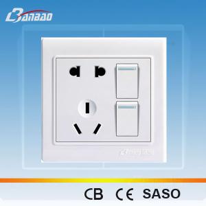 China LK4020 2gang+ 2pole + 3pin light switch socket on sale