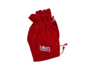 China Recycled MoTi Red Velet Fabric Drawstring Bags For Perfume Packing logo emboidery on sale