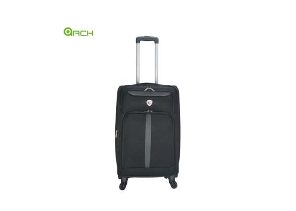 Cheap Factory Price Spinner wheels suitcase Soft Sided Luggage with two front pockets for sale
