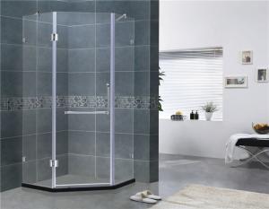 Two Adjustable Support Bar Shower Screens Swing Hinge Diamond Style 135 Degree Magnetic Seal