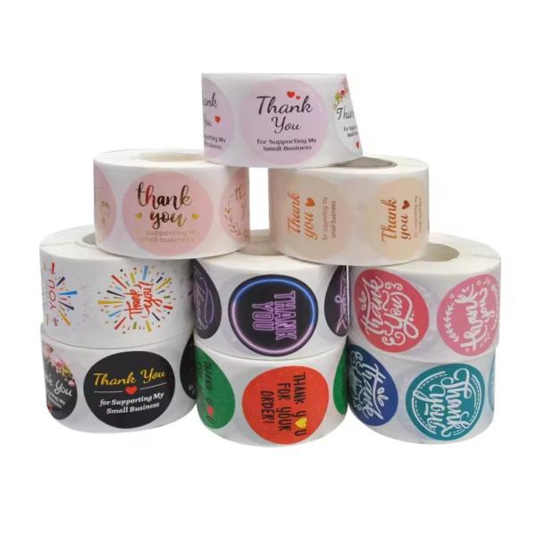 Cheap Custom Printed Round Plastic Synthetic Paper Labels Vinyl Adhesive Waterproof for sale