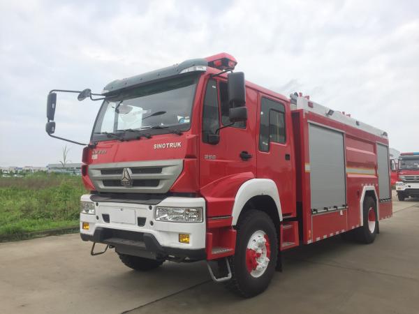 Cheap HOWO 196kw Forest Fire Engine 4x2 Type 6 Ton Foam Capacity With Double Cabin for sale