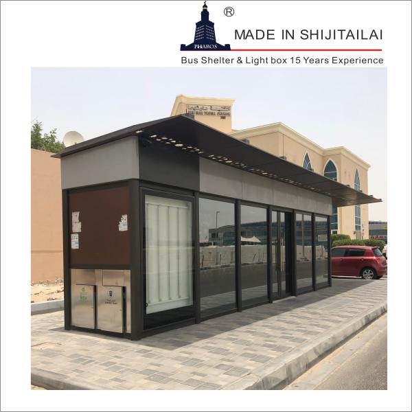 Cheap Public Aluminum WiFi 2m2 Prefabricated Bus Shelters for sale
