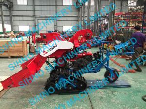 4LZ-0.7 mini paddy combine harvester with crawler, rice wheat 14HP