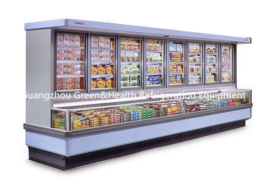 Cheap Painted Steel Combined Display Refrigerator Island Freezer With Big Capacity for sale