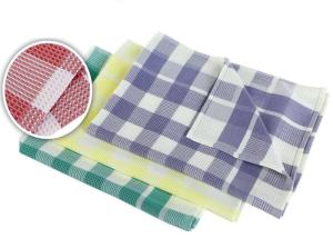 Best Microfiber Napkin Special Lattice Pattern Dope-Dyed for Cleaning wholesale