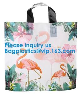 Best Corn Starch Made Biodegradable&amp;Compostable Flexi Soft Loop Handle Plastic Bag,Soft Loop Handle Plastic Shopping Bag with wholesale
