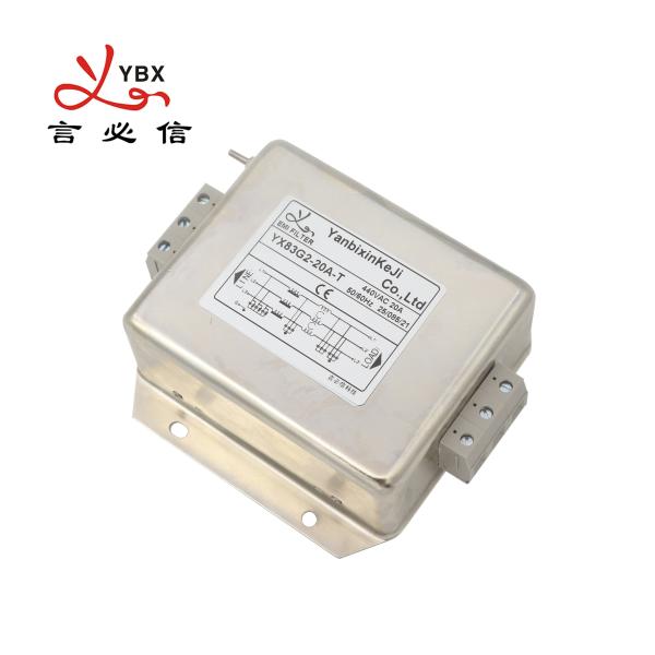 Cheap YX83 Terminal Block Connection EMI Filter 380V 20A Inverter Three Phase Filter for sale