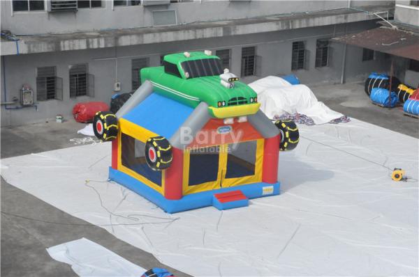 Cheap Commercial Giant Bouncy Castle Funny Construction Car / Truck Inflatable Bounce House for sale