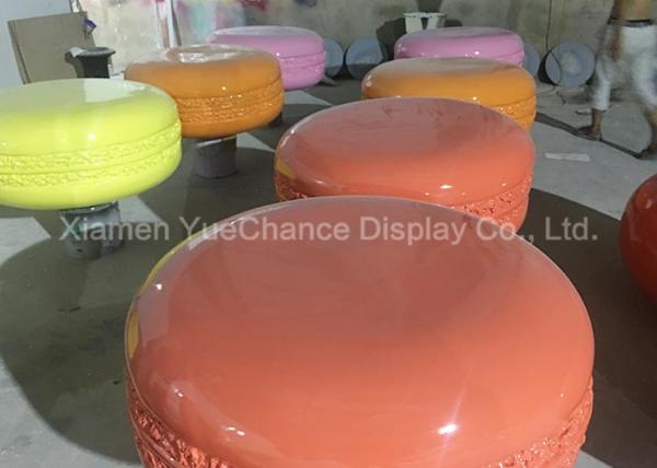 Cheap Large Window Display Decoration Fiberglass Macaroon With Custom Size And Color for sale