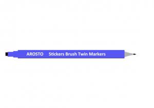 Best Security Brush Twin Marker Pen / Permanent  Paint Marker Pens with Polyester Nib 1mm wholesale