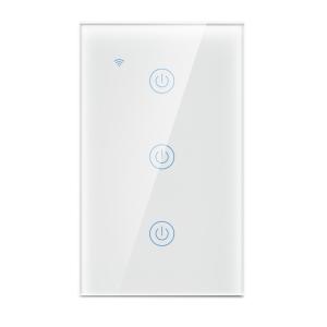 China Tuya US 1/2/3 Gang Smart Wifi Light Switch Touch Screen For Home Automation on sale