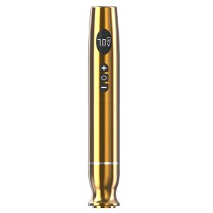 Customized Wireless Permanent Makeup Pen Gold Color With LCD Screen