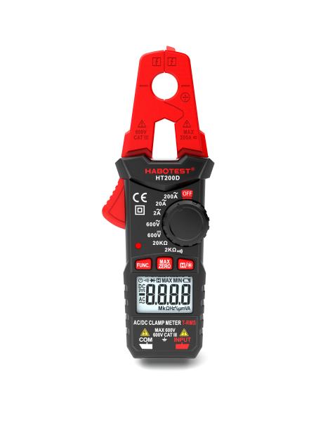 Cheap HT200D AC DC Clamp Meter , Mini Clamp Meter With Resistance Data Max Hold / Continuity for sale
