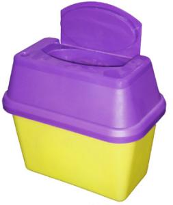 China Disposable Portable Sharps Disposal Containers , Syringe Needle Container Box T2 on sale