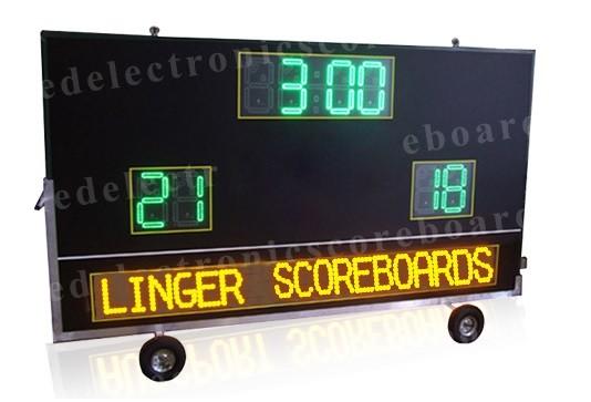 Cheap 2 Teams Wireless Baseball Scoreboard , Portable Digital Scoreboard With Wheels for sale