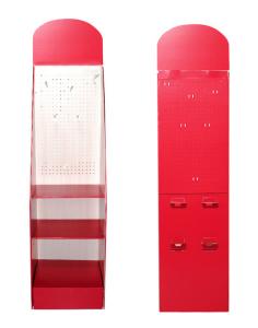 China Die Cut Panton Cardboard Peg Display Stand With Hooks For Promotions on sale