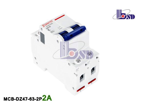 Cheap 2 Amp B Curve Circuit Breaker  2Pole Type C Mcb Tripping Curve for sale