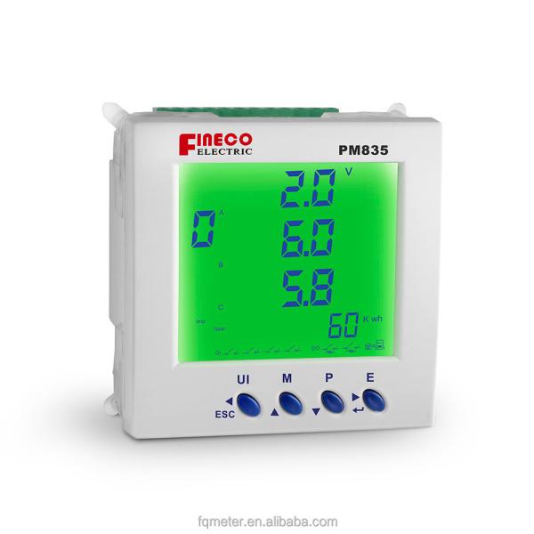 Cheap PM835 Three Phase Multifunction Power Meter Digital Panel Meter AC Wattmeter for sale