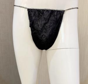 Best 28gsm Man Black Disposable T Back Nonwoven PP Underwear With Elastic wholesale