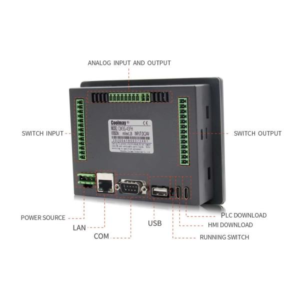 Cheap Customized PWM HMI PLC Combo Passive NPN 8 Channels PLC Touch Panel for sale