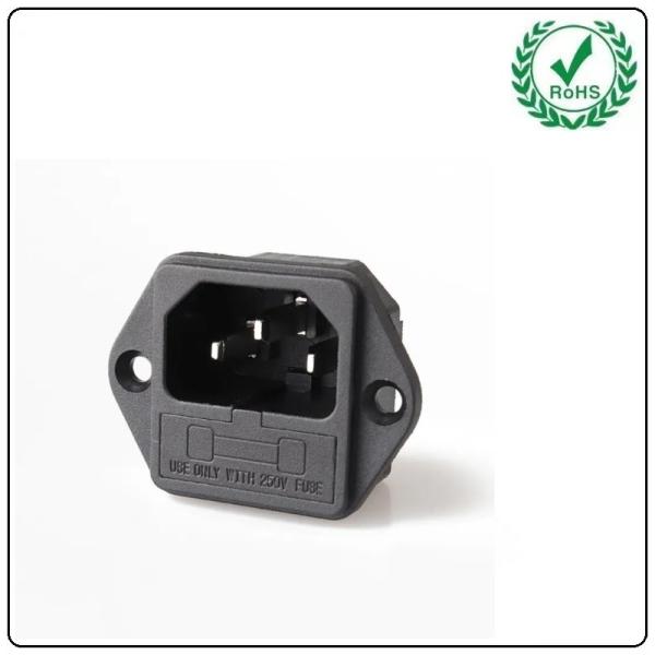 Cheap High Quality 4 Pin AC Inlet Power Plug Socket Male Female Socket Connector With Fuse With CCC/KC/CE/UL Certification for sale