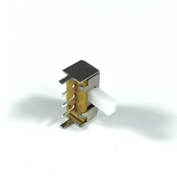 Cheap DC12V 50mA 1P2T 2 Position 3 Pin Horizontal Push Button Tact Switch for sale