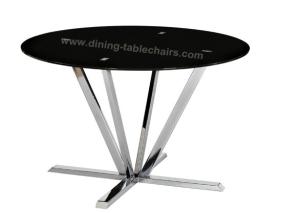 China Black Tinted 6 Person Round Dining Table Scratch Proof Ideal For Living Room on sale