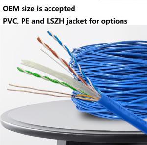 China Indoor 4 Pairs CCA Conductor Cat 6 UTP Cable Pull Box Al Foil Shiled on sale