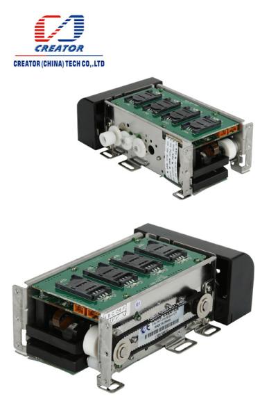 Cheap Motorized ATM Contact Hybrid Card Reader / Writer , SIM Card Reader DC 12V for sale
