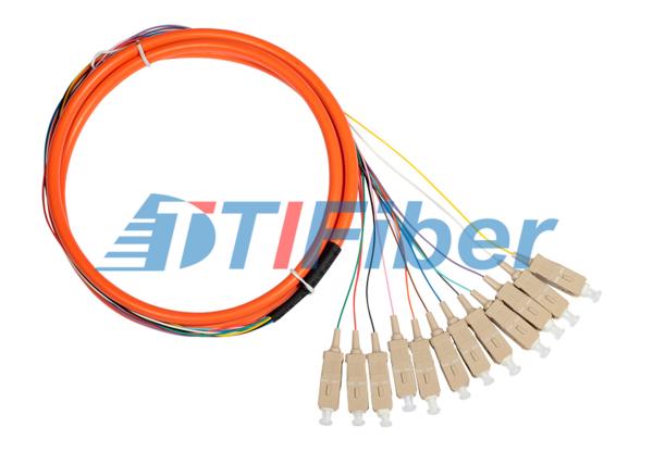 Cheap Bundle Fiber Optic Pigtail for CATV Network with Multimode SC Connectors for sale