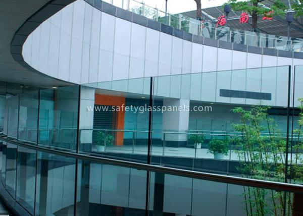 Cheap Window Laminated Safety Glass , 10mm Clear Tempered Glass Panel for Office for sale