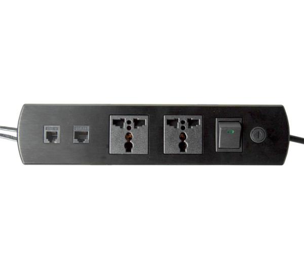 Cheap Aluminum Alloy  Universal Standard Power Data rj45 Multimedia Wall Socket Network / Desk mounted power socket for sale