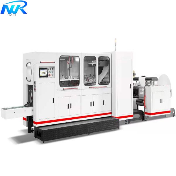 Cheap Square Bottom Paper Bag Making Machine 9500kg Semi Automatic for sale