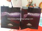 Customized PP Ribbon Soft Loop Handle Bag With Square Bottom For Shopping