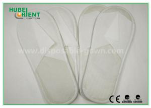 Best White Disposable Hotel Slipper / Closed toe One Time Use Nonwoven Slipper EVA Sole wholesale