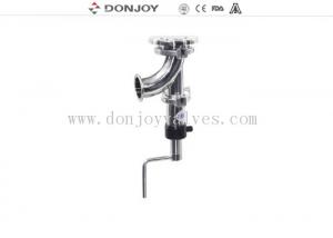 Best SS304 And SS316L Stainless Steel Sanitary Manual Tank Bottom Seat Valve 90 Elbow Type wholesale