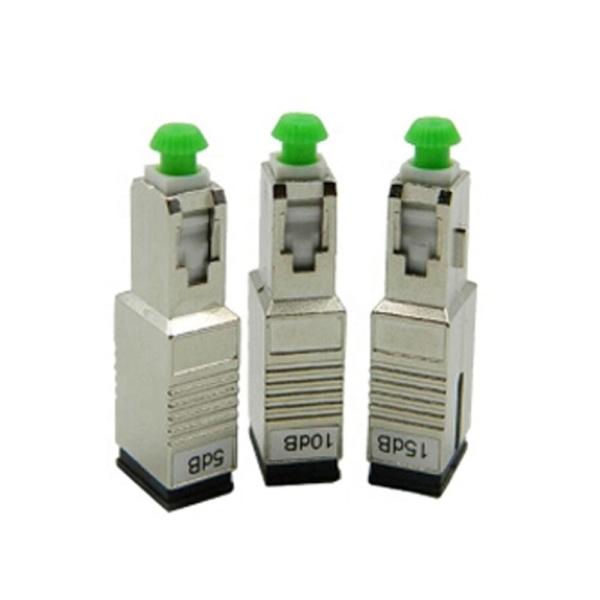 Cheap SC APC Fixed Variable Fiber Optic Attenuator Strong Tensile Resistance For GPON Network for sale