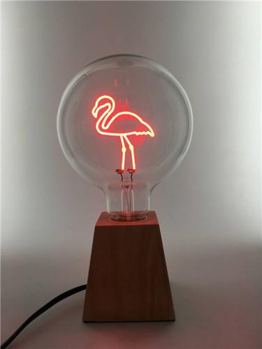 Cheap 400lm Glass E27 G125 EMC Flamingo Decorative Filament Bulb Globe for sale