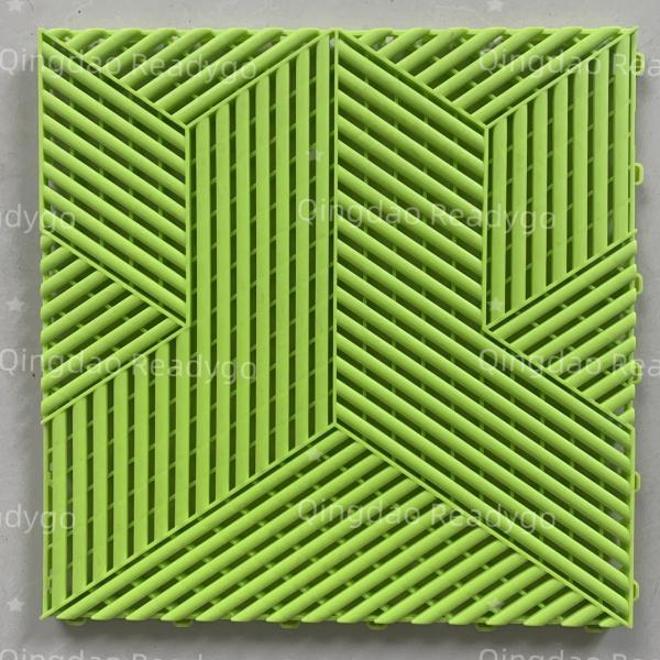Cheap Factory 3D Cubic PP Garage Flooring Anti Slip Interlocking Drainage Garage Floor Tiles for sale