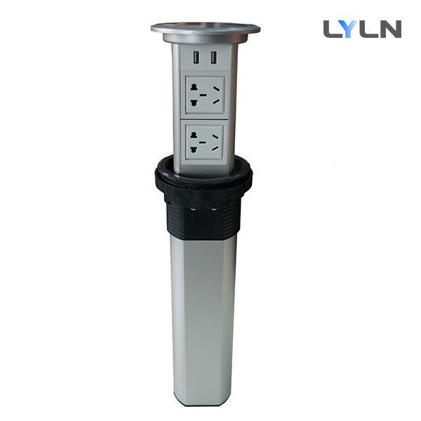 Cheap Anti Collision Motorized Retractable Table Socket With Wireless Charger for sale