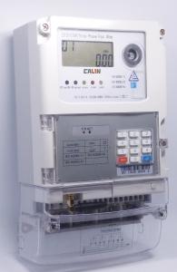 3 Phase Wireless Electricity Meter , Feedback Keypad STS Prepayment Meter