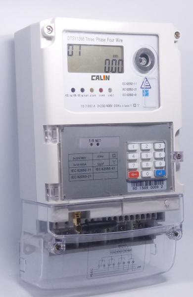 Cheap 3 Phase Wireless Electricity Meter , Feedback Keypad STS Prepayment Meter for sale