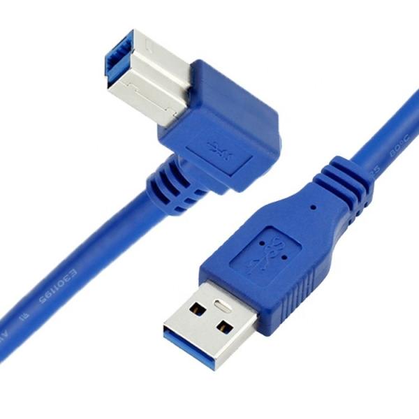 Cheap High Speed 5Gbps 90 Degree Right Angle USB 3.0  A Male to Type B  Printer Cable for Epson HP for sale