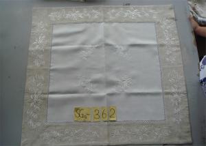 China Handmade Hemstitch Party Linen Tablecloths , Full Sizes Large Linen Tablecloth on sale