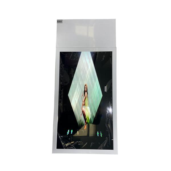 Cheap Shockproof 43" Hanging LCD Window Display 0.8mm Bezel for sale