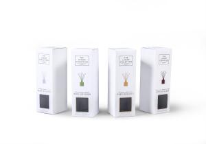 Window Cut Candle Packaging Paper Boxes Reed Diffuser Package Box Printing