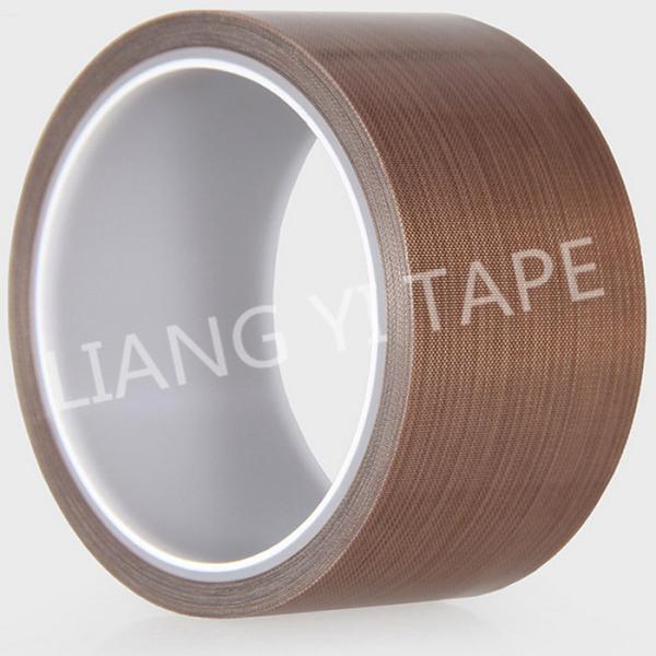 Cheap Brown Silicone PTFE Adhesive Tape , High Temperature Resist Adhesive Tape for sale